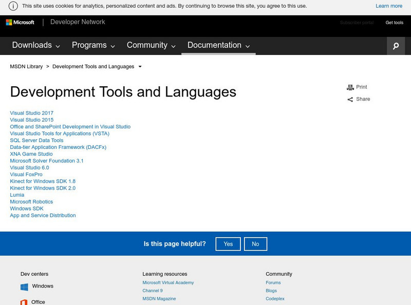 Microsoft Visual Developer Center: C Sharp Website Microsoft Visual Developer Center: C Sharp Website