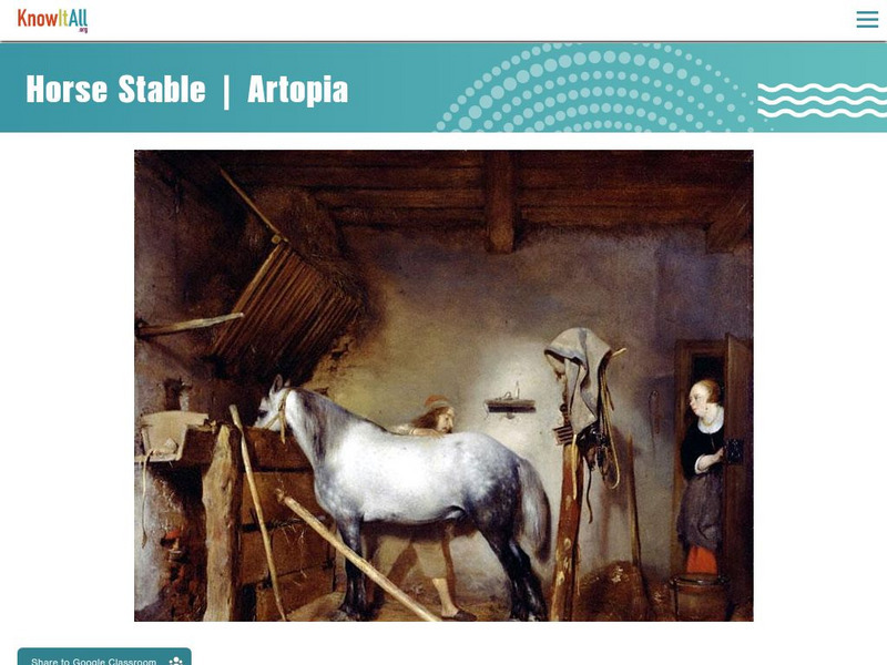 Etv: Artopia: Painting Critic: Horse Stable by Gerard Ter Borch Activity Etv: Artopia: Painting Critic: Horse Stable by Gerard Ter Borch Activity