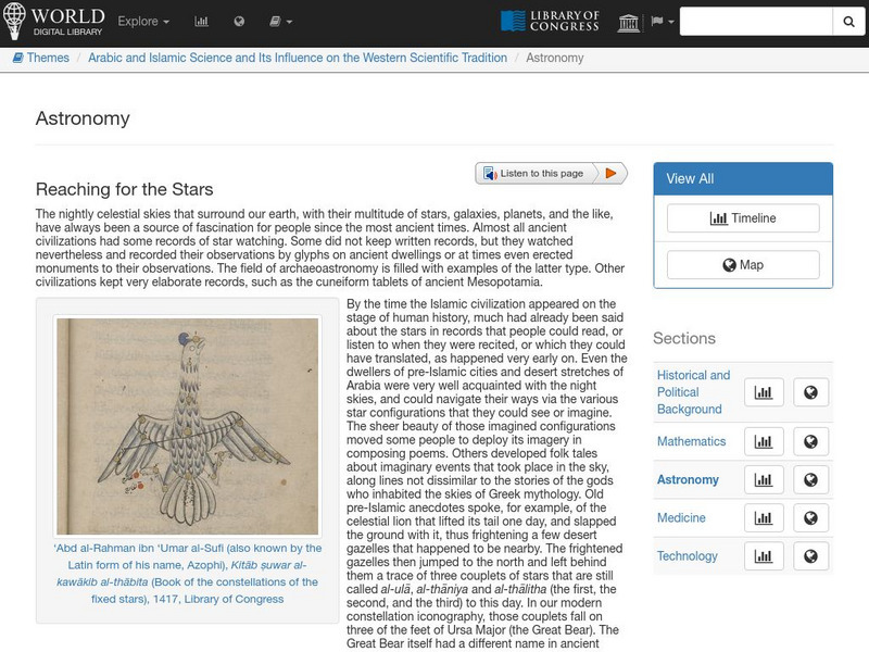 World Digital Library: Astronomy: Reaching for the Stars Article World Digital Library: Astronomy: Reaching for the Stars Article