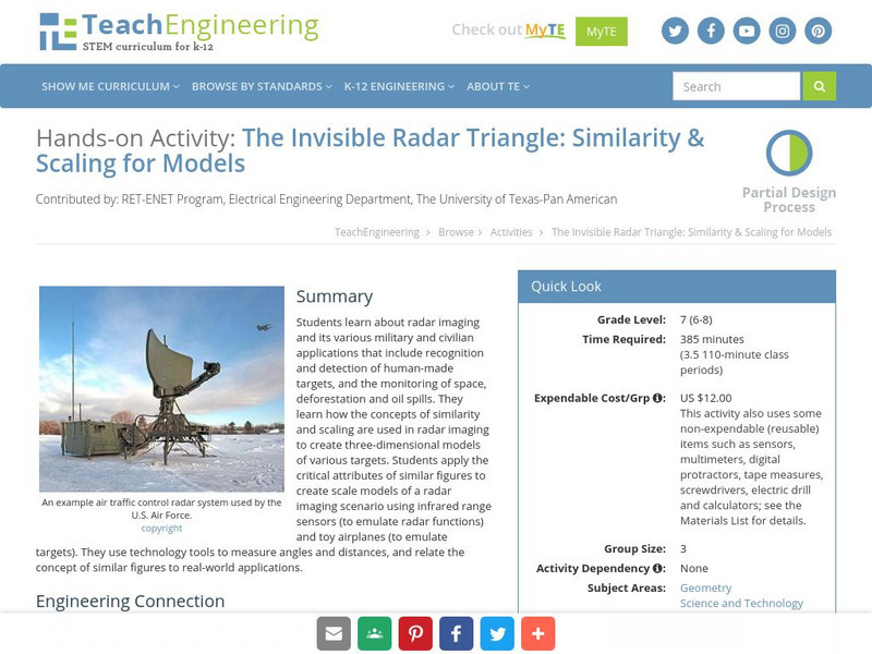 Teach Engineering: The Invisible Radar Triangle Activity Teach Engineering: The Invisible Radar Triangle Activity