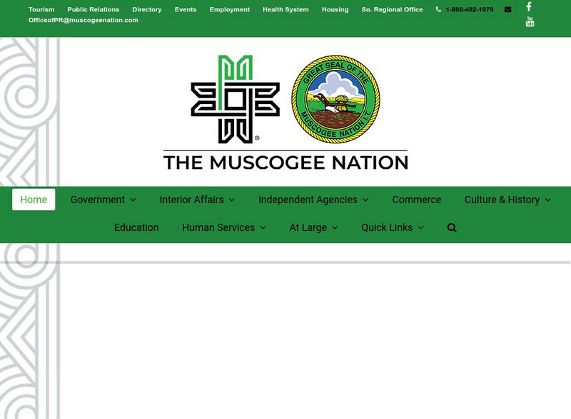 Muscogee (Creek) Nation of Oklahoma Website Muscogee (Creek) Nation of Oklahoma Website