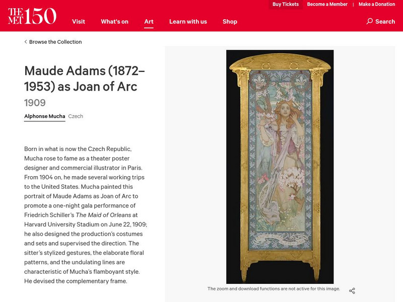Metropolitan Museum of Art: Maude Adams (1872 1953) as Joan of Arc Graphic Metropolitan Museum of Art: Maude Adams (1872 1953) as Joan of Arc Graphic
