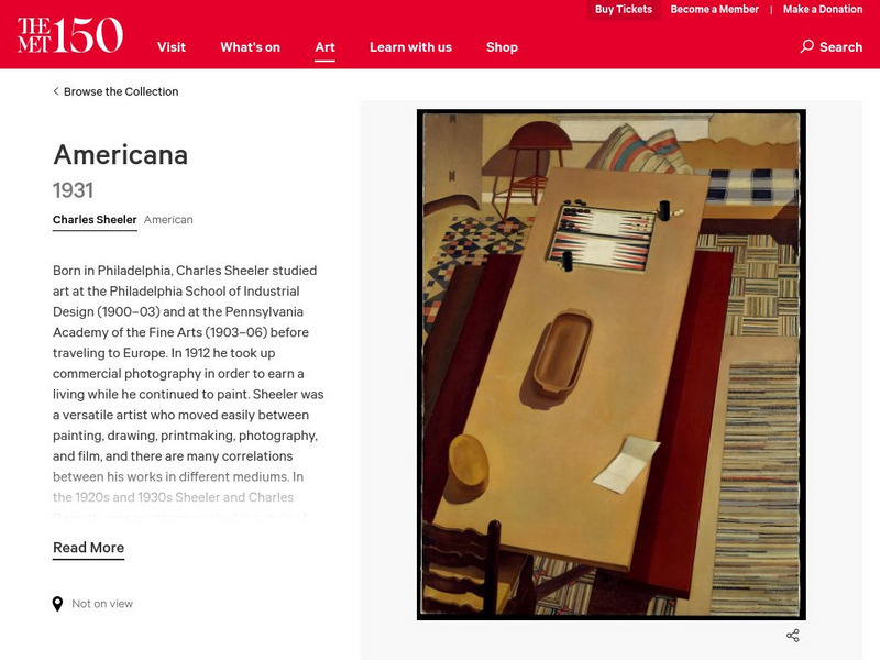 Metropolitan Museum of Art: "Americana" by Charles Sheeler Website