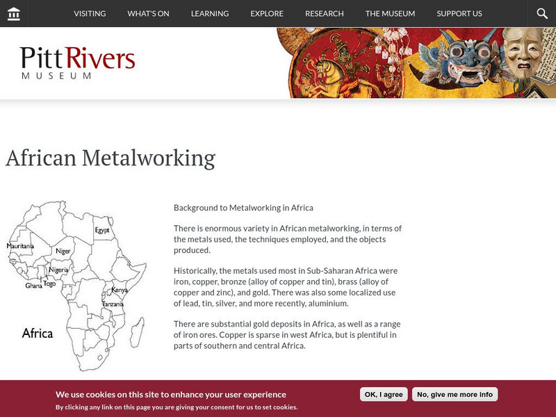 Pitt Rivers Museum: African Metalworking Handout Pitt Rivers Museum: African Metalworking Handout