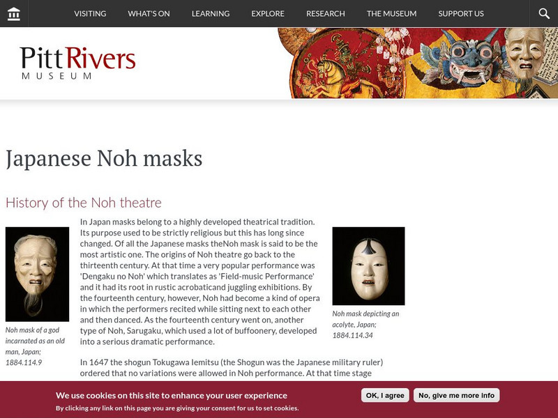 Pitt Rivers Museum: Japanese Noh Masks Handout Pitt Rivers Museum: Japanese Noh Masks Handout