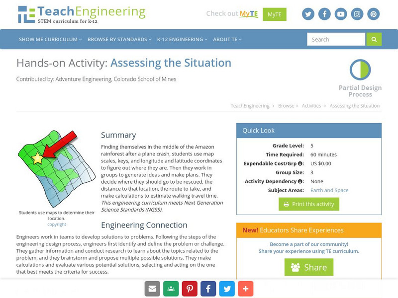 Teach Engineering: Assessing the Situation Activity Teach Engineering: Assessing the Situation Activity
