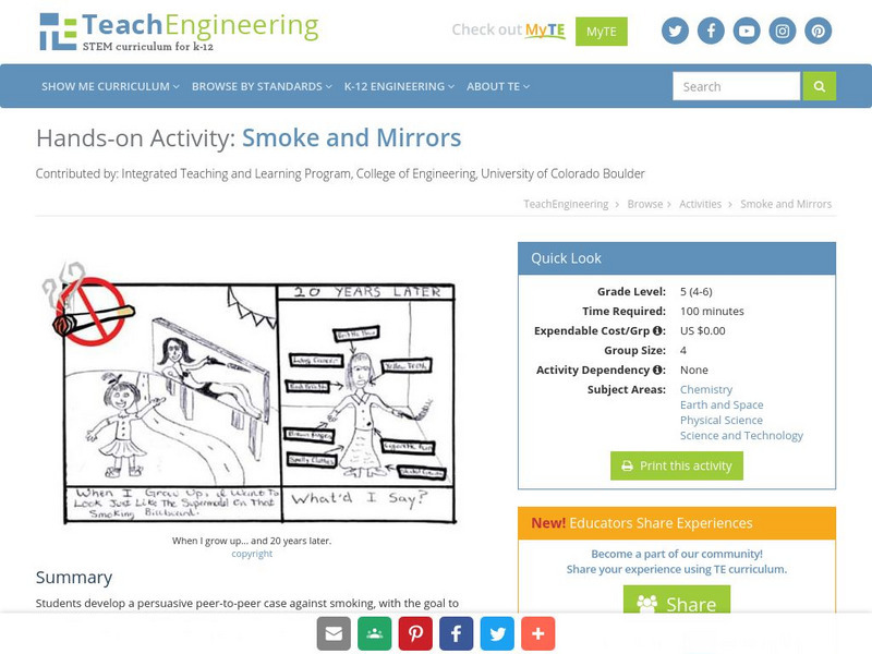 Teach Engineering: Smoke and Mirrors Activity Teach Engineering: Smoke and Mirrors Activity