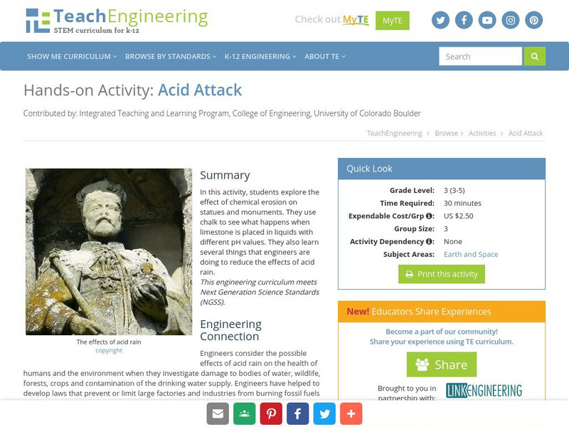 Teach Engineering: Acid Attack Activity Teach Engineering: Acid Attack Activity