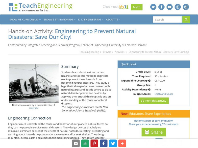 Teach Engineering: Save Our City! Activity Teach Engineering: Save Our City! Activity