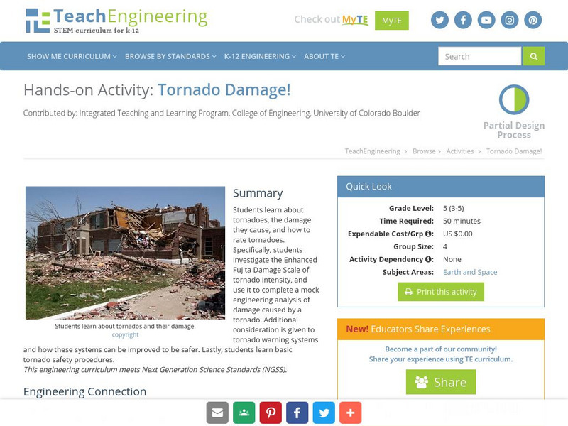 Teach Engineering: Tornado Damage! Activity Teach Engineering: Tornado Damage! Activity
