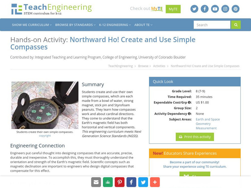 Teach Engineering: Northward Ho! Activity Teach Engineering: Northward Ho! Activity