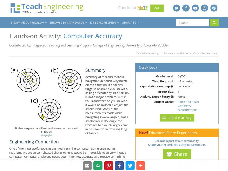 Teach Engineering: Computer Accuracy Activity Teach Engineering: Computer Accuracy Activity