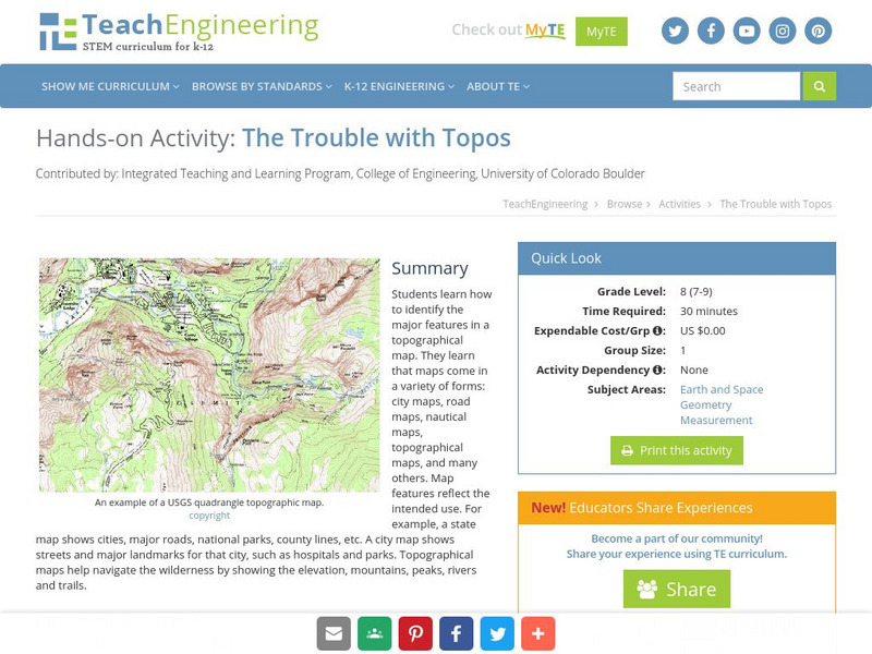 Teach Engineering: The Trouble With Topos Activity Teach Engineering: The Trouble With Topos Activity