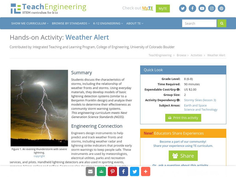 Teach Engineering: Weather Alert Activity Teach Engineering: Weather Alert Activity