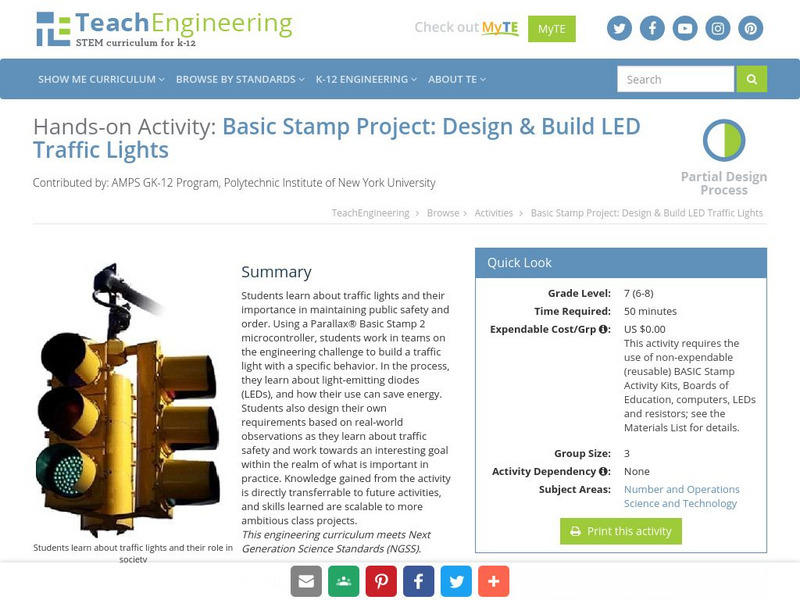 Teach Engineering: Traffic Lights Activity Teach Engineering: Traffic Lights Activity