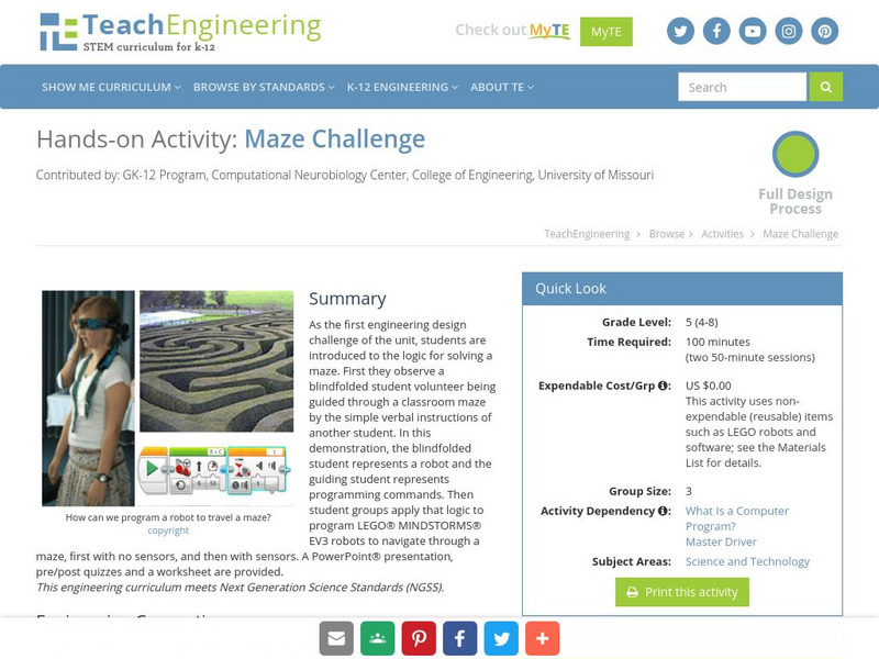 Teach Engineering: Maze Challenge Activity Teach Engineering: Maze Challenge Activity