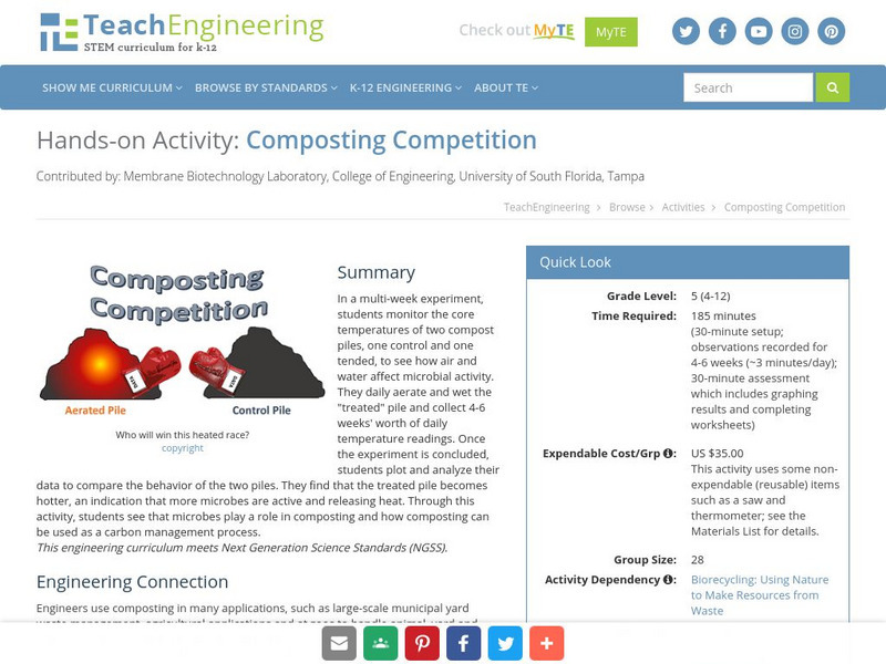 Teach Engineering: Composting Competition Activity Teach Engineering: Composting Competition Activity