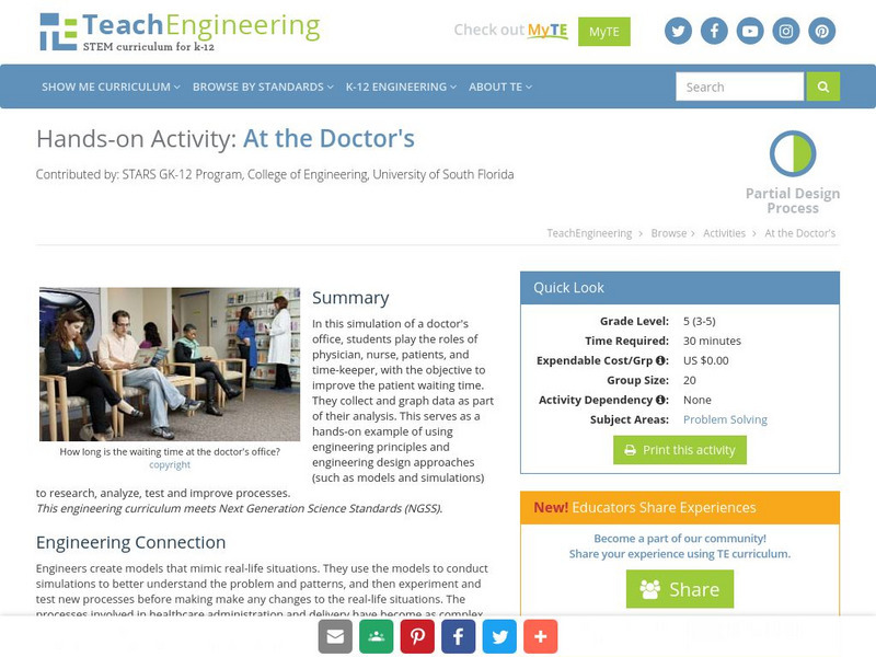 Teach Engineering: At the Doctor's Activity Teach Engineering: At the Doctor's Activity