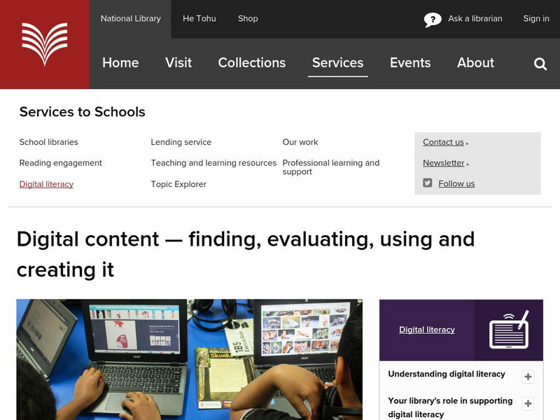 Nat. Library of Nz: Digital Content Finding, Evaluating, Using and Creating It Website Nat. Library of Nz: Digital Content Finding, Evaluating, Using and Creating It Website