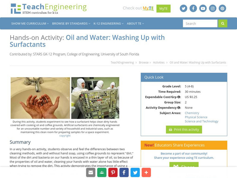 Teach Engineering: Let's Get Dirty Activity Teach Engineering: Let's Get Dirty Activity