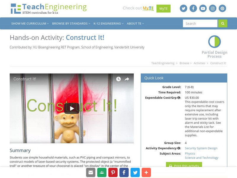 Teach Engineering: Construct It! Activity