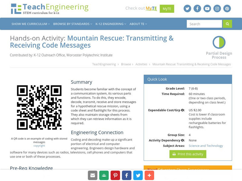 Teach Engineering: Smart Move! Activity Teach Engineering: Smart Move! Activity