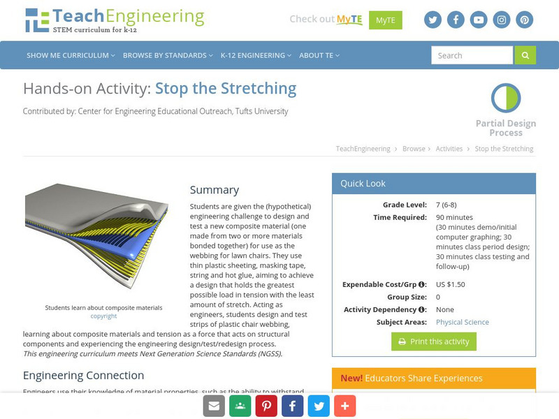 Teach Engineering: Stop the Stretching Activity Teach Engineering: Stop the Stretching Activity