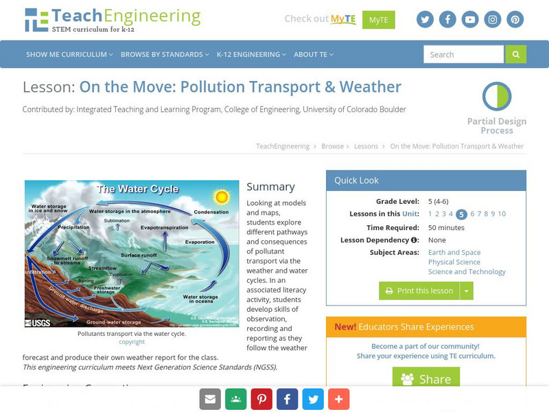 Teach Engineering: On the Move Lesson Plan Teach Engineering: On the Move Lesson Plan