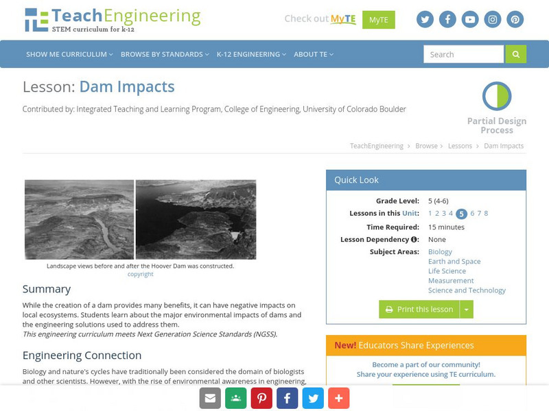Teach Engineering: Dam Impacts Lesson Plan Teach Engineering: Dam Impacts Lesson Plan