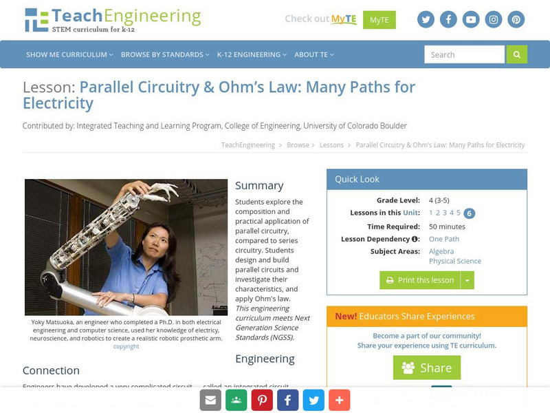 Teach Engineering: Many Paths Lesson Plan Teach Engineering: Many Paths Lesson Plan