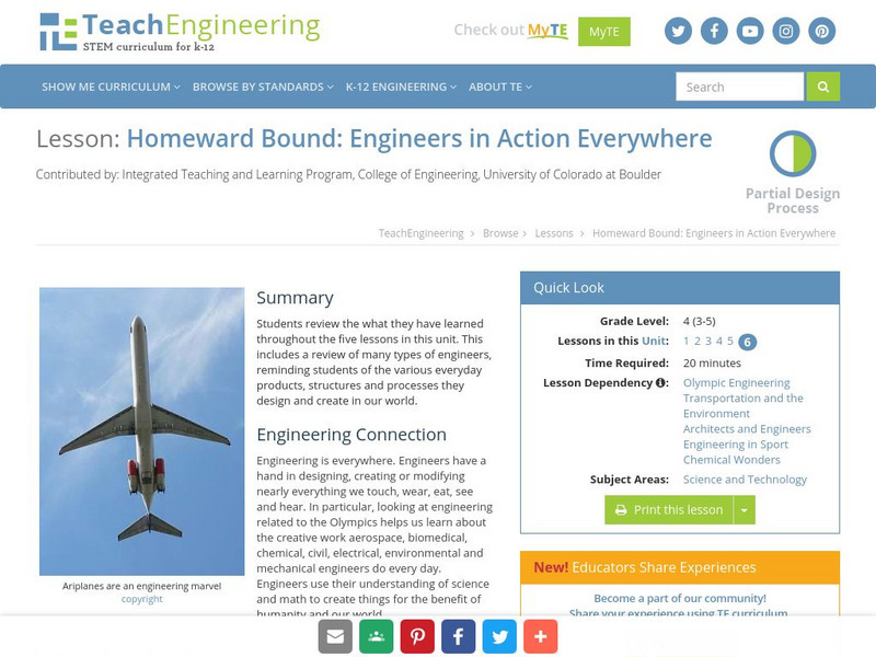 Teach Engineering: Homeward Bound Lesson Plan Teach Engineering: Homeward Bound Lesson Plan