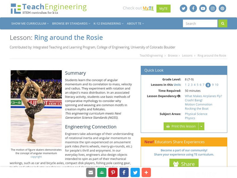 Teach Engineering: Ring Around the Rosie Lesson Plan Teach Engineering: Ring Around the Rosie Lesson Plan