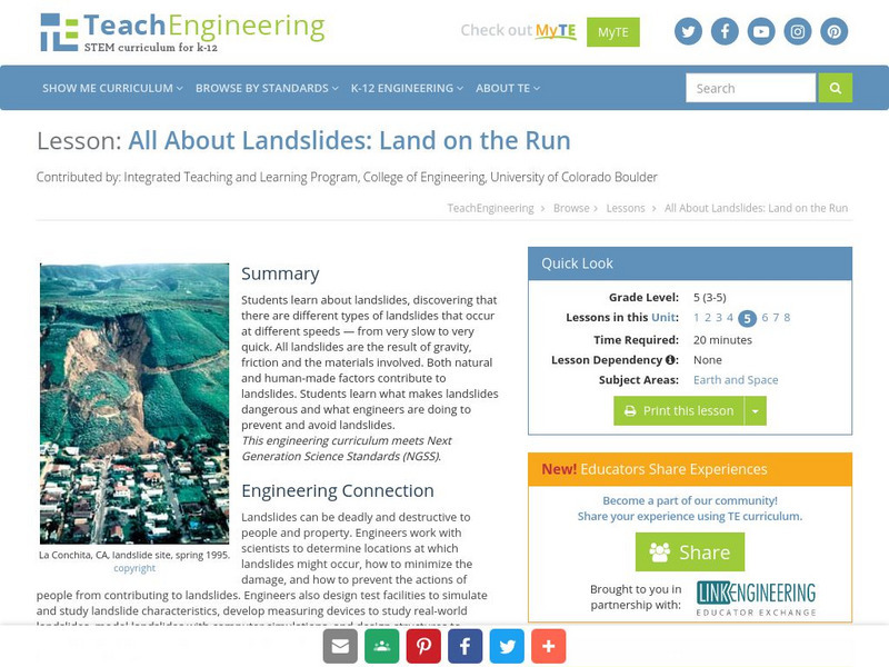 Teach Engineering: Land on the Run Lesson Plan Teach Engineering: Land on the Run Lesson Plan