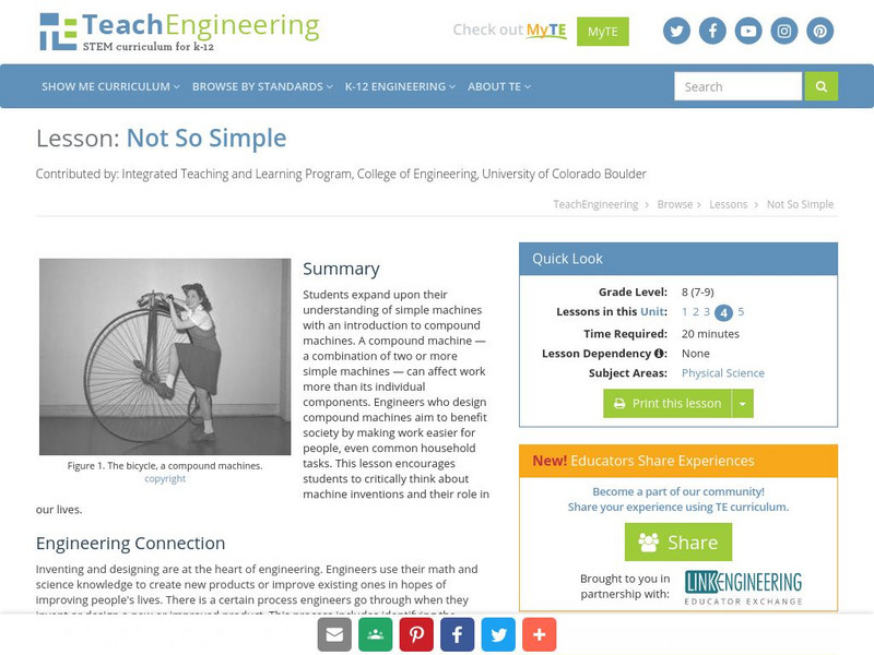 Teach Engineering: Not So Simple Lesson Plan Teach Engineering: Not So Simple Lesson Plan