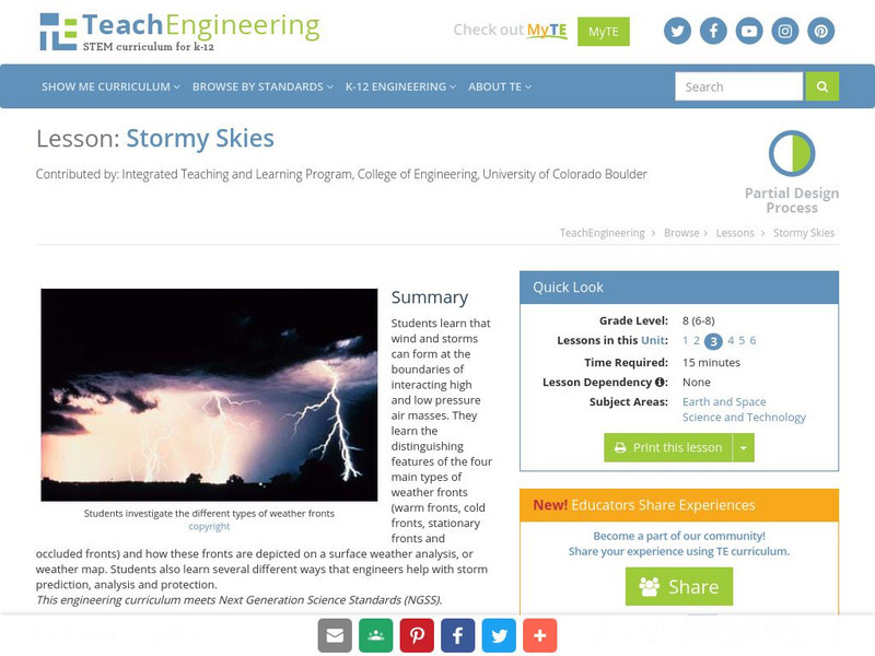 Teach Engineering: Stormy Skies Lesson Plan Teach Engineering: Stormy Skies Lesson Plan