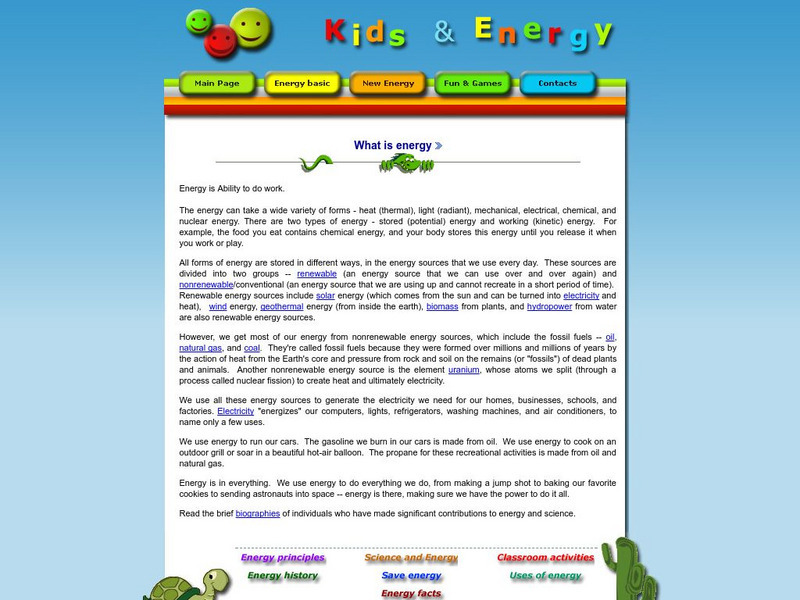 Esd Bulgaria: Kids & Energy: What Is Energy Handout Esd Bulgaria: Kids & Energy: What Is Energy Handout