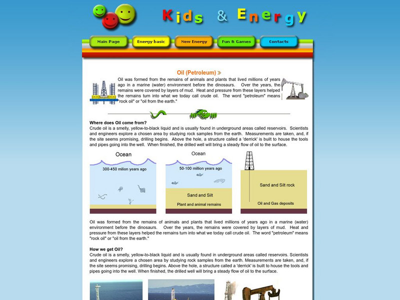 Esd Bulgaria: Kids & Energy: Oil (Petroleum) Handout Esd Bulgaria: Kids & Energy: Oil (Petroleum) Handout