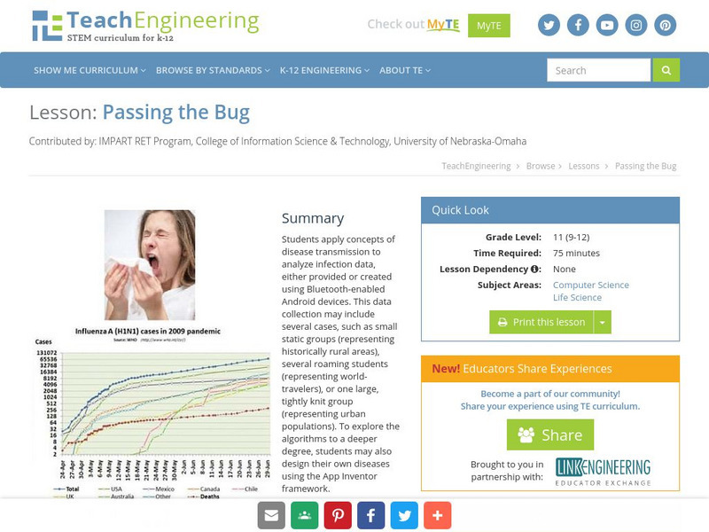 Teach Engineering: Passing the Bug Lesson Plan