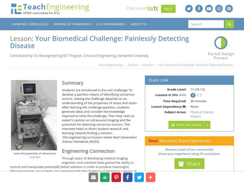 Teach Engineering: Detecting Breast Cancer Lesson Plan