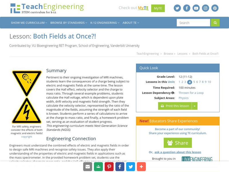 Teach Engineering: Both Fields at Once?! Lesson Plan Teach Engineering: Both Fields at Once?! Lesson Plan