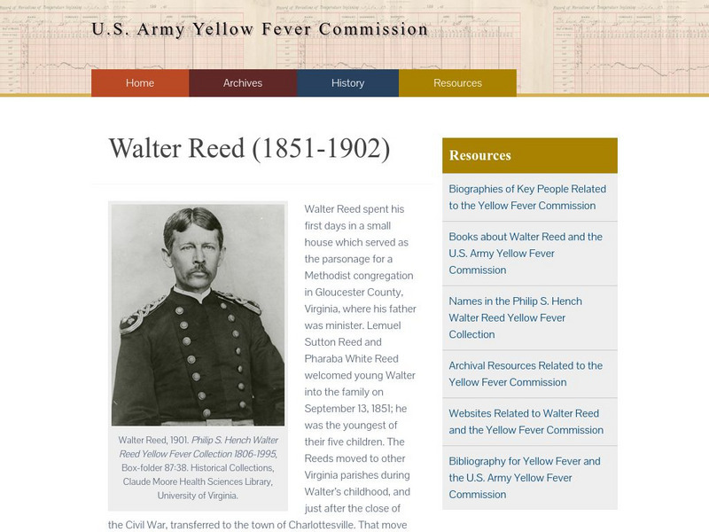 Uva Health Sciences Library: Walter Reed Handout