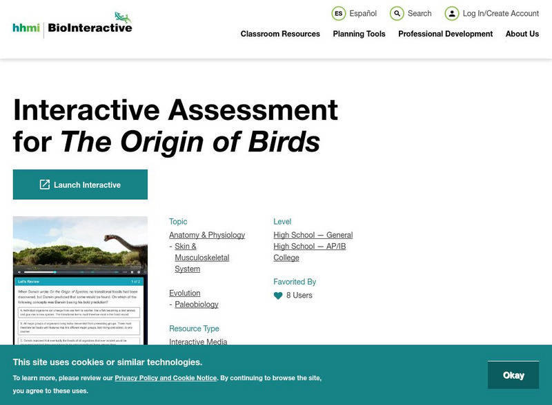 Hhmi: Bio Interactive: Great Transitions: The Origin of Birds Unit Plan Hhmi: Bio Interactive: Great Transitions: The Origin of Birds Unit Plan