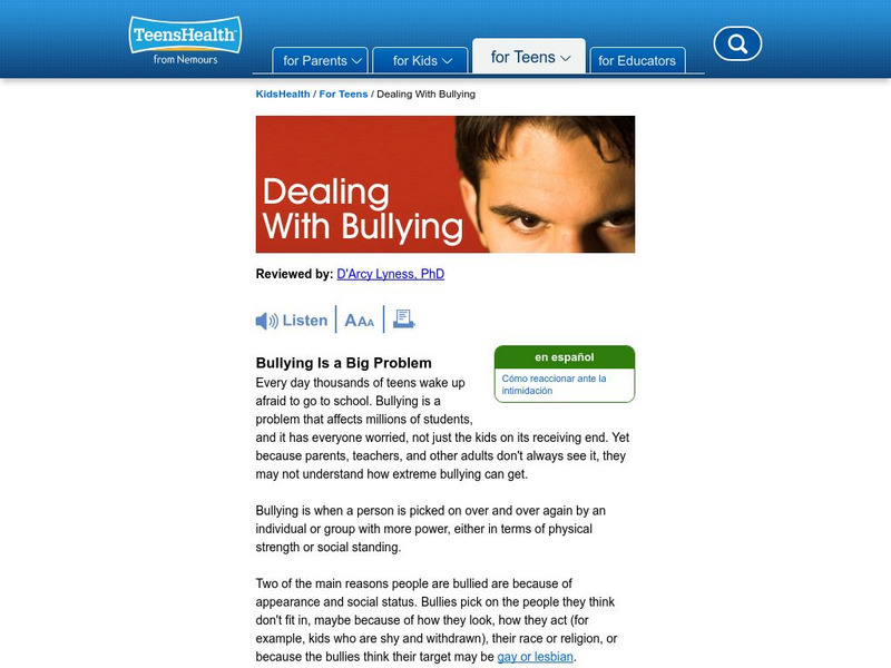 Dealing With Bullying Website Dealing With Bullying Website