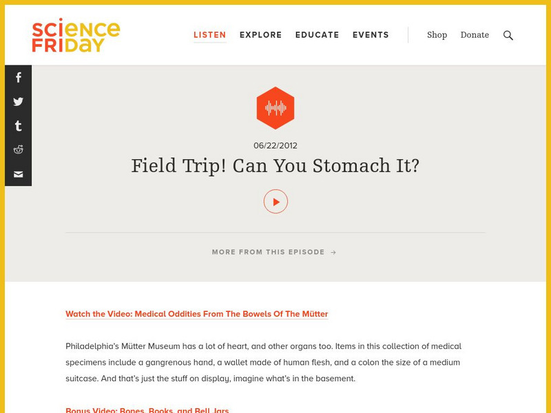 Science Friday: Field Trip! Can You Stomach It? Audio