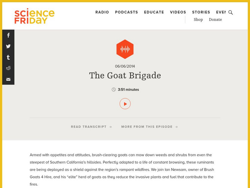 Science Friday: The Goat Brigade Instructional Video