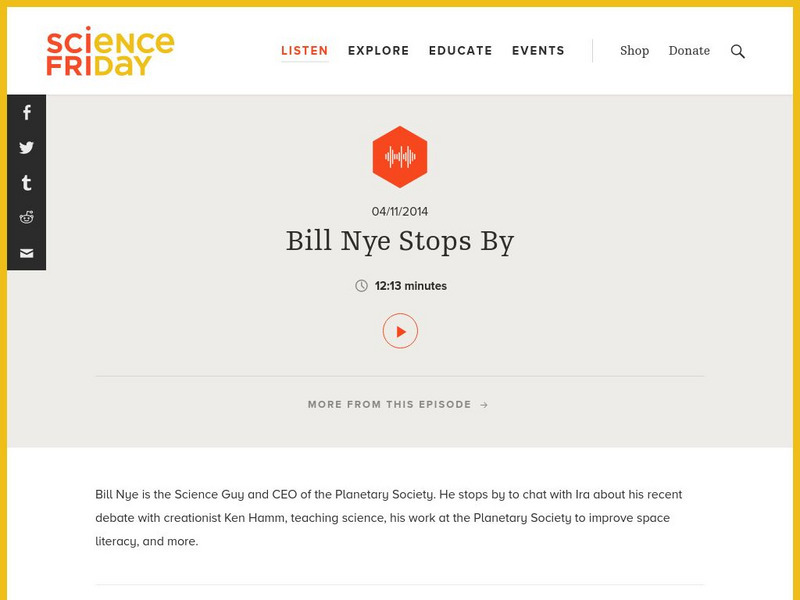 Science Friday: Bill Nye Stops By Audio