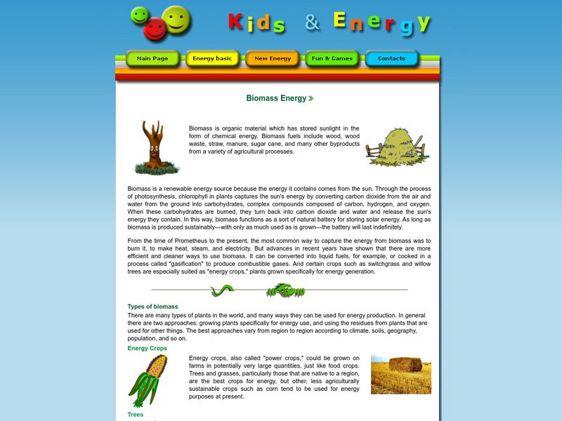 Kids and Energy: Biomass Energy Article Kids and Energy: Biomass Energy Article