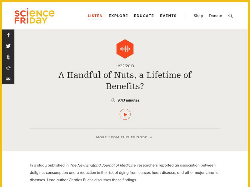 Science Friday: A Handful of Nuts, a Lifetime of Benefits? Audio