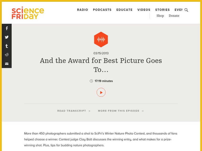 Science Friday: And the Award for Best Picture Goes To Audio