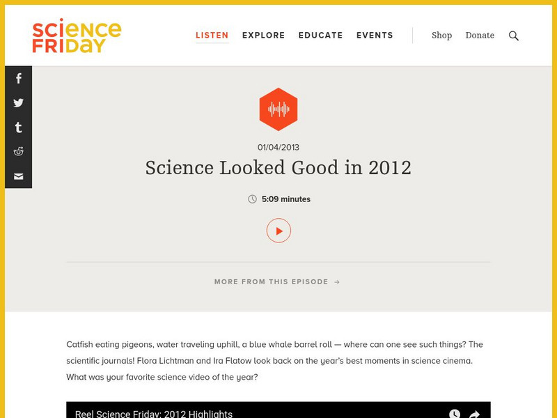 Science Friday: Science Looked Good in 2012 Audio